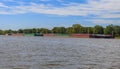 Empty River Barges Awaiting Loading