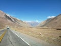 Empty road asphalt endless infinite mountain blue sky