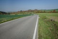 An empty road in autumn time, South Moravia Royalty Free Stock Photo