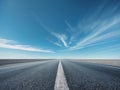 Empty road beautiful landscape background sky is blue Asphalt square. Royalty Free Stock Photo