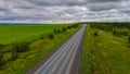 An empty road from a bird\'s eye view Royalty Free Stock Photo
