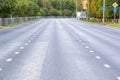 empty road in the city in the early morning Royalty Free Stock Photo