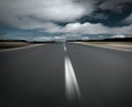 Empty road and clouds Royalty Free Stock Photo