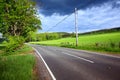 An empty road in the countryside Royalty Free Stock Photo