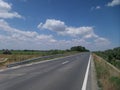 Empty road in a Dobrogea