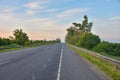 Empty road in the early morning Royalty Free Stock Photo