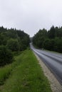 Empty road, forest and sky, View of rural road Royalty Free Stock Photo