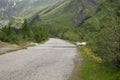 An empty road on Italian Alps Royalty Free Stock Photo