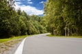 Empty road in jungle of Seychelles islands Royalty Free Stock Photo