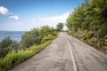 The empty road on Korcula island, Croatia Royalty Free Stock Photo