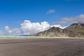 Empty highway on kunlun mountain hinterland