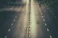 Empty road lanes in the city of Xian Royalty Free Stock Photo