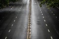 Empty road lanes in the city of Xian Royalty Free Stock Photo