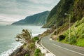 An empty road in Madeira island, Portuga Royalty Free Stock Photo