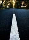 Empty road on morning view Royalty Free Stock Photo