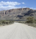 Empty road Namibian desert, Namibia Royalty Free Stock Photo