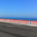 Empty road - ocean and blue sky background Royalty Free Stock Photo