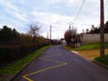 Empty road in Paris suburb Royalty Free Stock Photo