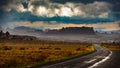 Empty Road after the rain towards the Needles District Canyonlands Utah