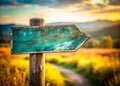 Empty Road Sign Post A Visual Representation of Uncertainty and Missing Information on a Highway or Road