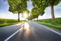 Empty road with slight motion blur