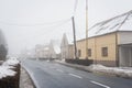 Quiet village covered with snow