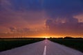 Empty road at sunset. Royalty Free Stock Photo
