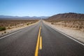 Empty road to Death Valley National Park