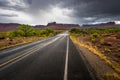 Empty Road towards the Needles District Canyonlands Utah