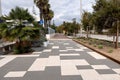 Empty road in the town of Carcavelos, Portugal Royalty Free Stock Photo