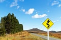 Empty road and traffic sign