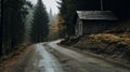 Dreamy Cabin On A Serene Road