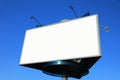 Empty roadside billboards at blue sky Royalty Free Stock Photo