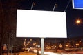 Empty roadside billboards at evening Royalty Free Stock Photo