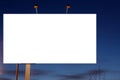 Empty roadside billboards at evening Royalty Free Stock Photo