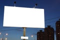 Empty roadside city billboards at evening Royalty Free Stock Photo