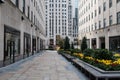 Empty Rockefeller Center with no people because of COVID-19 New York State lockdown.