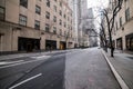 Empty Rockefeller Center with no people because of COVID-19 New York State lockdown.