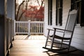 empty rocking chair on porch Royalty Free Stock Photo