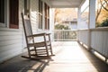 empty rocking chair on porch Royalty Free Stock Photo