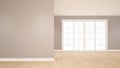 Empty room for artwork room for rent of apartment or home - Interior design - 3D Rendering Royalty Free Stock Photo