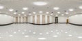 Empty room with with blinds on panoramic windows. full seamless spherical hdri panorama 360 in interior large room for conference
