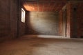 Empty room with brick walls