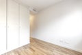 Empty room with built-in wardrobe and ducted Royalty Free Stock Photo