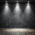 Empty Room with Chalkboard or Cement Plaster Wall and Floor Texture Royalty Free Stock Photo