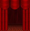 Empty room with curtains Royalty Free Stock Photo