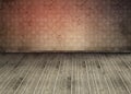 Empty room with dirty floorboards Royalty Free Stock Photo