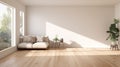 High-quality Realistic Photography Of Empty Living Room With White Walls Royalty Free Stock Photo