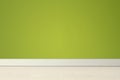 Empty room with green wall and linoleum Royalty Free Stock Photo