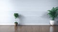 Empty room interior background beige wall pot Royalty Free Stock Photo